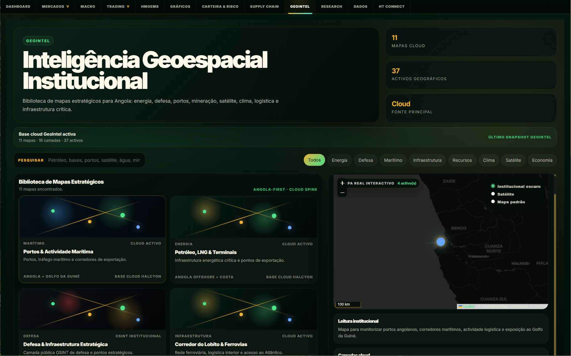 HT GeoIntel — inteligência geoespacial institucional