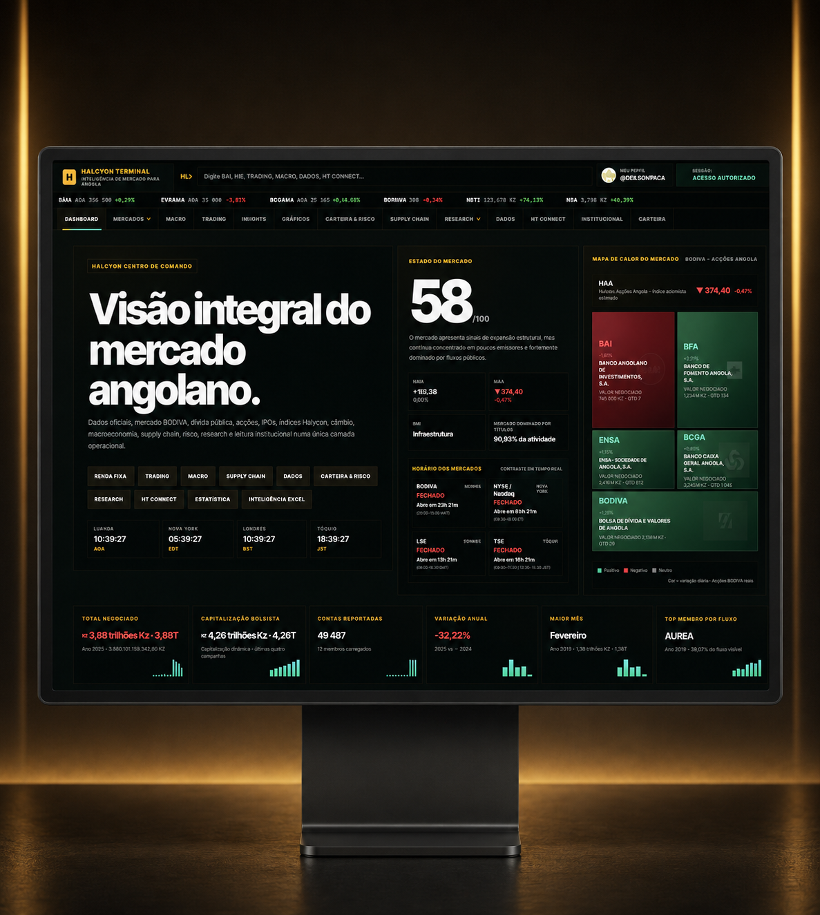 Halcyon Terminal · plataforma institucional